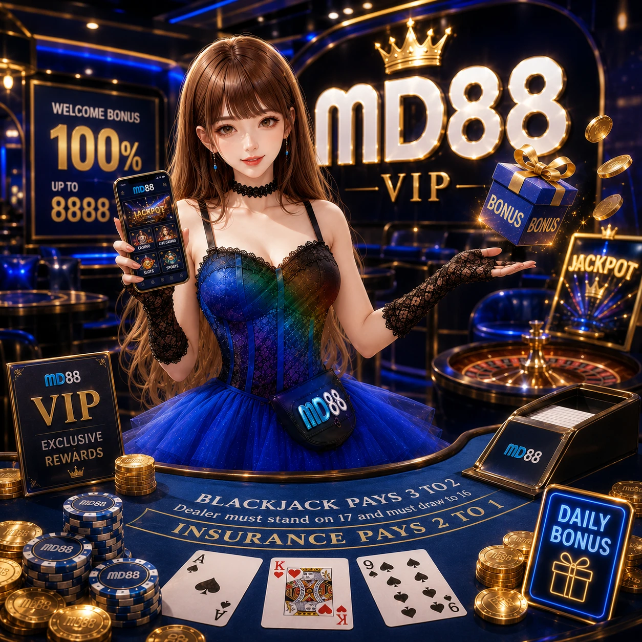 Landscape | Description: Brand story visual showing the MD88 platform interface across desktop and mobile devices against a dark professional background